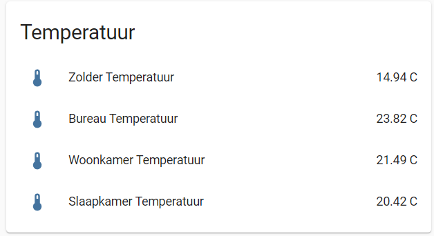 Temperature sensor output